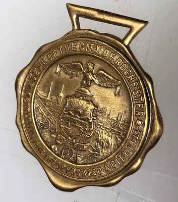 Vintage Rochester New York Metal Arts Co Vintage Watch Fob Pendant Medallion • $74.99