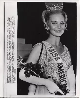 1969 Press Photo Mis America  Pamela Anne Eldred In Winning Crown Atlantic City • $19.99