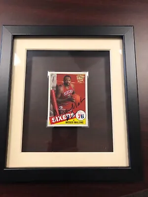 Moses Malone Autographed Topps 76ers Card In Floating Frame • $399