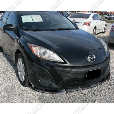 $62.99 • Buy For 2010-2013 Mazda 3 MS-Style Painted Black Front Bumper Body Kit Spoiler Lip