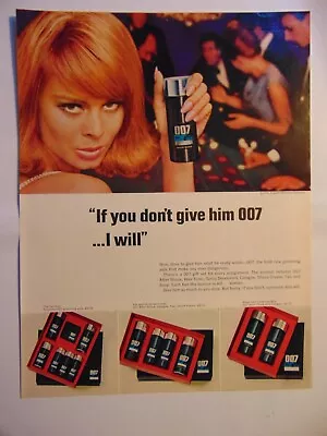 1965 Give Him 007 Grooming Products Vintage Print Ad • $4.98