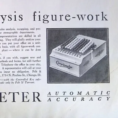 1931 Comptometer Mechanical Calculator Adding Machine Original Print Ad • $16.24