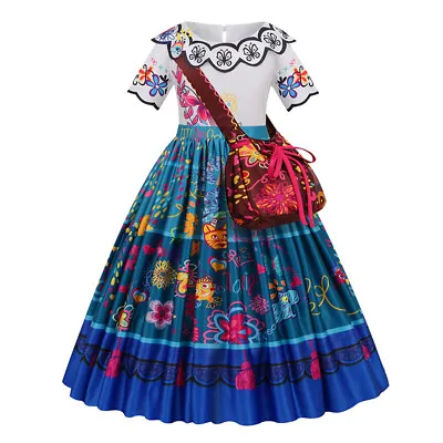 $32.95 • Buy Girl Dress Encanto Mirabel Costume + Bag Party Birthday Dresses Size 2-10 Years