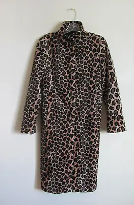 $38.99 • Buy Zara Animal Leopard Print Button Front Coat  Women's Medium (Z7-F2)