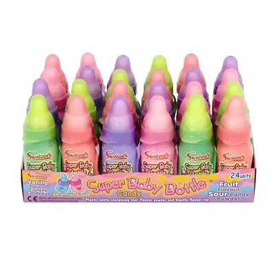 Swizzels Super Baby Bottle Candy Novelty Sherbet Sweets 24 Bottles  Exp 05/25 • £12.99