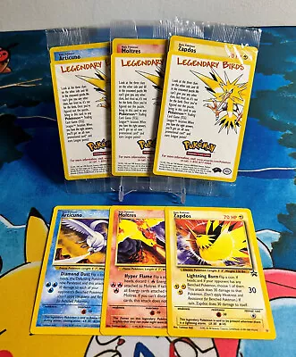 SEALED Set Of 3 Pokemon Movie Promo Legendary Birds Moltres Zapdos Articuno WOTC • $24.99