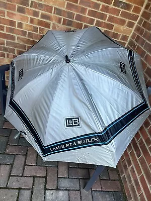 Large Lambert And Butler Promo Umbrella Vintage Cigarette Advertising Golf Tobac • £16.99