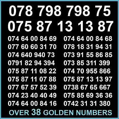 Easy Remember Mobile Number VIP Gold SIM Card Platinum Business Diamond Family • £14.99