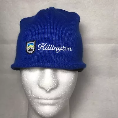 Killington VT Vermont Bula Ski Snowboard Winter Beanie Knit Hat Cap Blue Small • $14.92