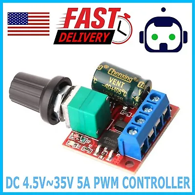 Adjustable DC PWM Motor Fan Controller Module 4.5V-35V With On Off Switch • $7.95
