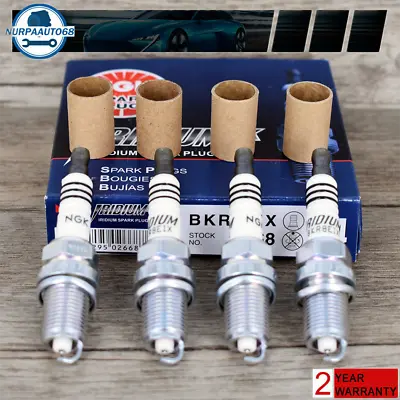 4Pcs NGK BKR8EIX 2668 Iridium Spark Plugs Racing Colder Genuine New USA • $15