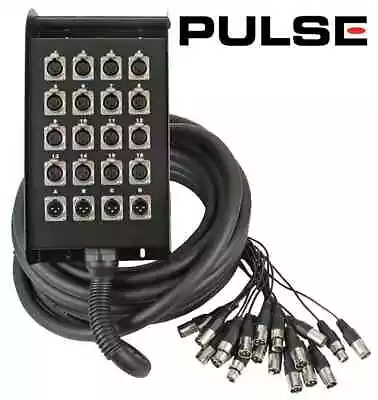 PULSE 20 Way XLR Multicore Stage Box 16 Sends 4 Returns 15m Touring Grade Snake • £154.99