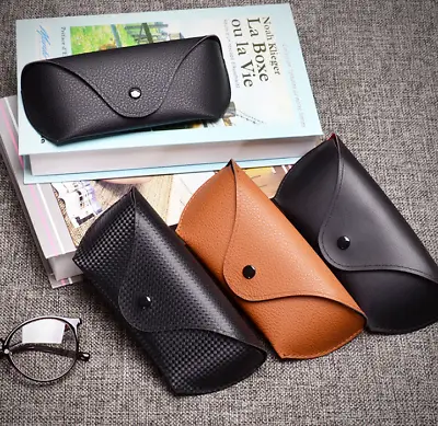 Leather Sunglasses Eyeglasses Hard Case Pouch Fits For MK Ray Ban Oakley Glasses • $7.95