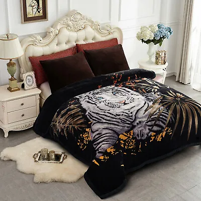 Tiger Mink Heavy Blanket Thick Warm Winter King Size Blanket 85 X93  • $66.49