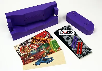 IMPROVED! Pro 34mm Fingerboard Mold Graphic Veneer Grip + Rails • $49.99