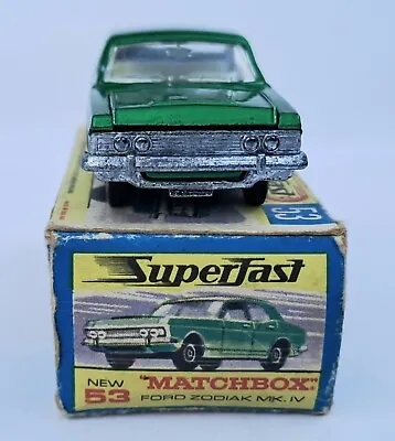 Matchbox Lesney Vintage Superfast 53 Ford Zodiac Rare 'zodiak' Box Tape Repair • $92.94