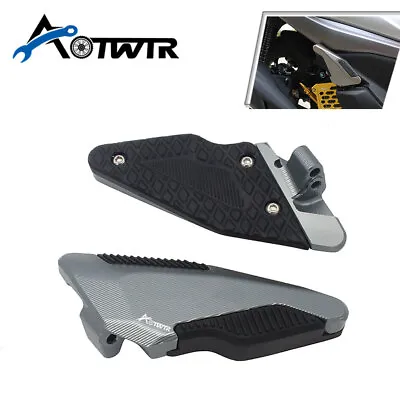 Motorcycle Rear Passenger Folding Foot Pegs Rear Set For Haojue UHR150 Gray • $52.99