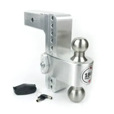 Weigh Safe LTB8-3 180° Adjustable 8  Drop Hitch Ball Mount W/3  Shaft & Key Lock • $354