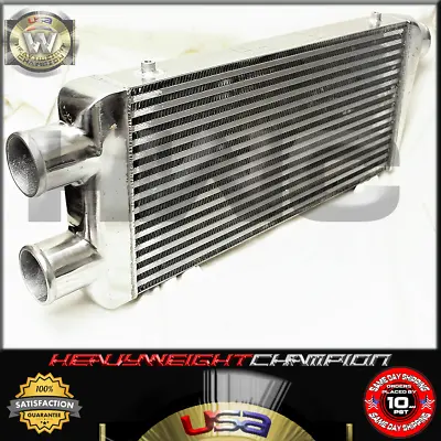 $124.99 • Buy Universal Twin Turbo Intercooler 2-In 1-Out 32 X 12 X 3 Front Mount Aluminum