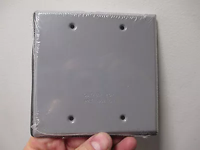 Sigma 14340 All Weather Two Gang Outlet Box - Gray Blank Cover With Gasket • $3.50