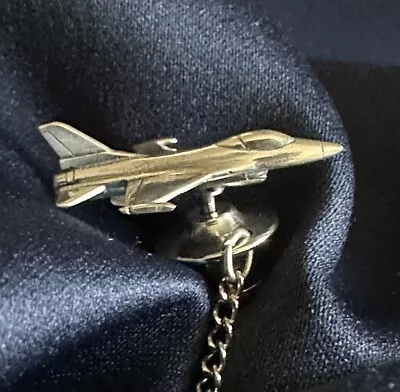 James Avery Retired F-16 Viper 925 Sterling Tie Tack Lapel - Military Aviation • $349.99