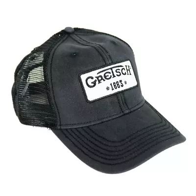 NEW Genuine Gretsch Black Trucker Hat 1883 Logo OSFM #922-3101-000 • $24.39