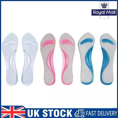 Gel Pads Arch Metatarsal Support Massage Insoles For High-Heels Sandal Shoe • £5.69