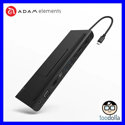 $179.90 • Buy ADAM ELEMENTS CASA Hub Pro - USB-C - 11 Port Docking Hub For Windows/Mac - Black
