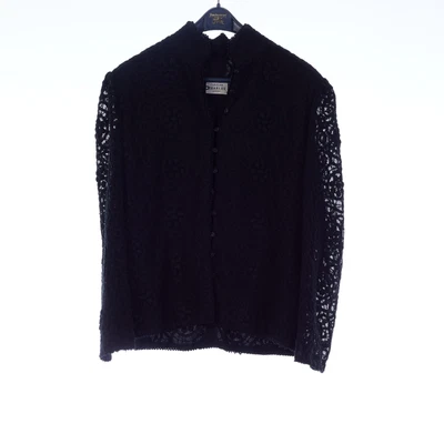Caroline Charles Wool Blend Embroidered Black Long Sleeved Jacket UK Size 14 • £44