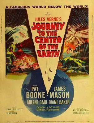 JOURNEY TO THE CENTER OF THE EARTH Movie POSTER 11 X 17 James Mason Pat Boone C • $11.95