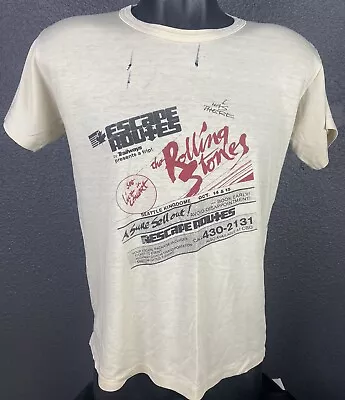 Vintage 1981 The Rolling Stones Escape Routes T Shirt RARE • $99.95