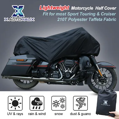 L Motorcycle Half Cover Lightweight Outdoor Waterproof Rain Dust UV Protector • $23.99