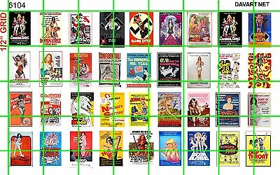 6104 Dave's Decal Pin Up Set Ho S O Scale 60's & 70's Adult & Exploitation Movie • $4.94