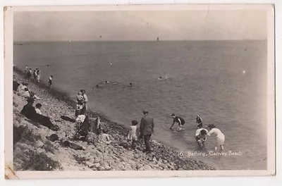 Bathing Canvey Beach 1925 RP Postcard B658 • £2