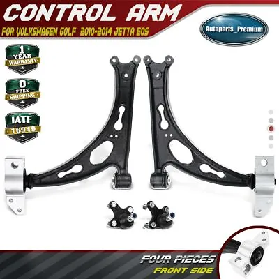 4 Piece Suspension Kit Control Arms Ball Joints For Audi A3 Volkswagen Jetta R32 • $90.72