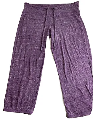 MOSSIMO SUPPLY CO Sweatpants Womens S Purple Capri Stretch Casual • $4.41