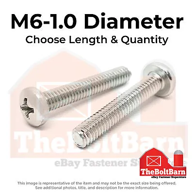 M6-1.0 Stainless Phillips Pan Head Machine Screws (Choose Length & Qty) • $358.10