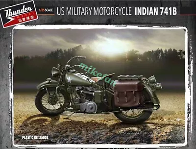 Thunder Model 1/35 TM35003 US Military Motorcycle Indian 741B 2 Sets In Box • $57.27