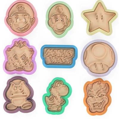 $69.95 • Buy SUPER MARIO BROS Cutter & Embosser Set Cookie Cutters And Fondant.