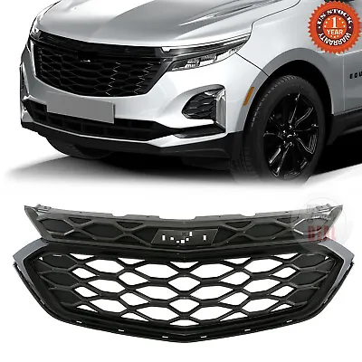 Fit For 2018-2021 Chevrolet Equinox Front Bumper Upper Grille Black Silver • $83.99