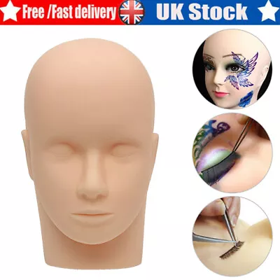 Mannequin Training Head Eyelash Extension Makeup Face Painting Practice Uk Stock • £12.30