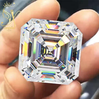 Multicolor Asscher Cut Moissanite Loose Stone VVS1 3EX Gemstone GRA Certificated • $24.99