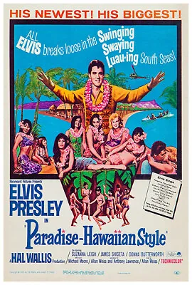 Paradise Hawaiian Style - Elvis Presley - 1965 - Movie Poster - US Version • $10.99