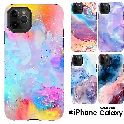 $17.95 • Buy Shockproof Case Cover Marble Colourful Paint Rainbow Pastel Lavender Soft Pink 