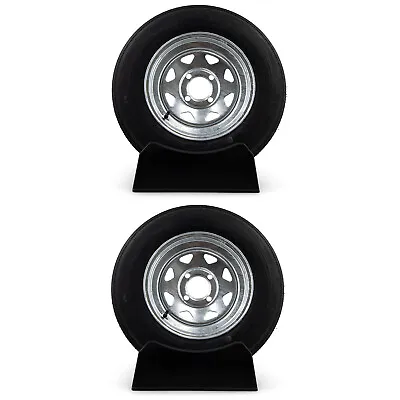 $199.85 • Buy (2) Eco-Trail ST 5.30-12 Load Range C Trailer Tire On Galvanized 4 Bolt Wheels
