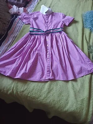 £15 • Buy Polo Ralph Lauren Candy Stripe Button Dress Age 14