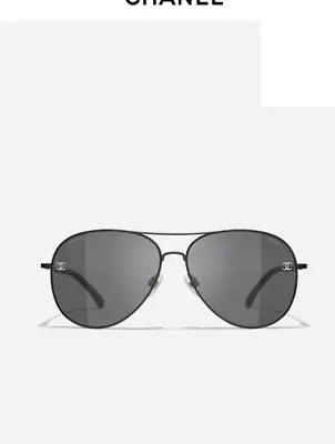 Genuine Womens Chanel Pilot Aviator Polarised Metal Sunglasses • $380