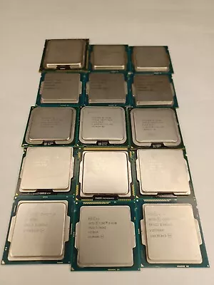 Lot Of 15 Mixed CPU's (5x) I5-4590 (1x) I5-6500 (1x) I7-2600 & More Tested Works • $150