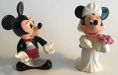 Disney Salt And Pepper Shakers Mickey And Minnie Bride And Groom • $18