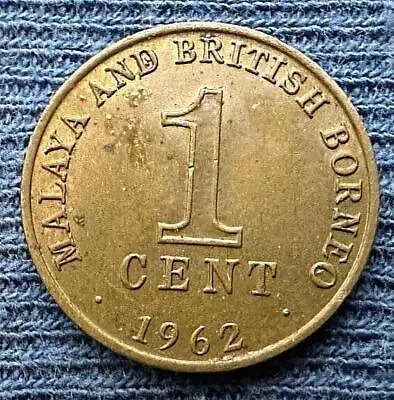 1962 Malaya British Borneo 1 Cent Coin UNC      #MX249 • $13.81